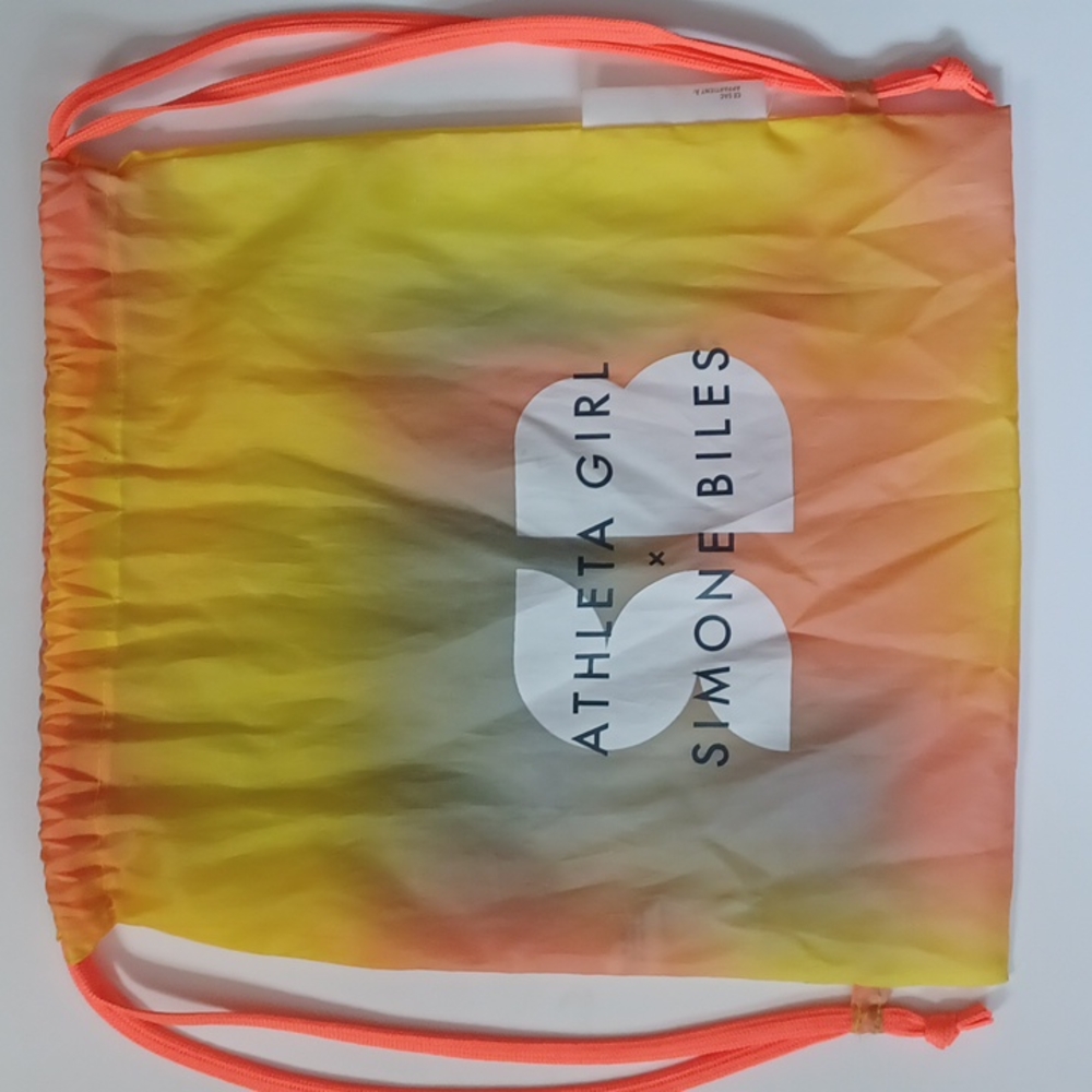 Athleta x Simone Biles Drawstring Backpack "Dream Crazy Big" 14"x15.5"